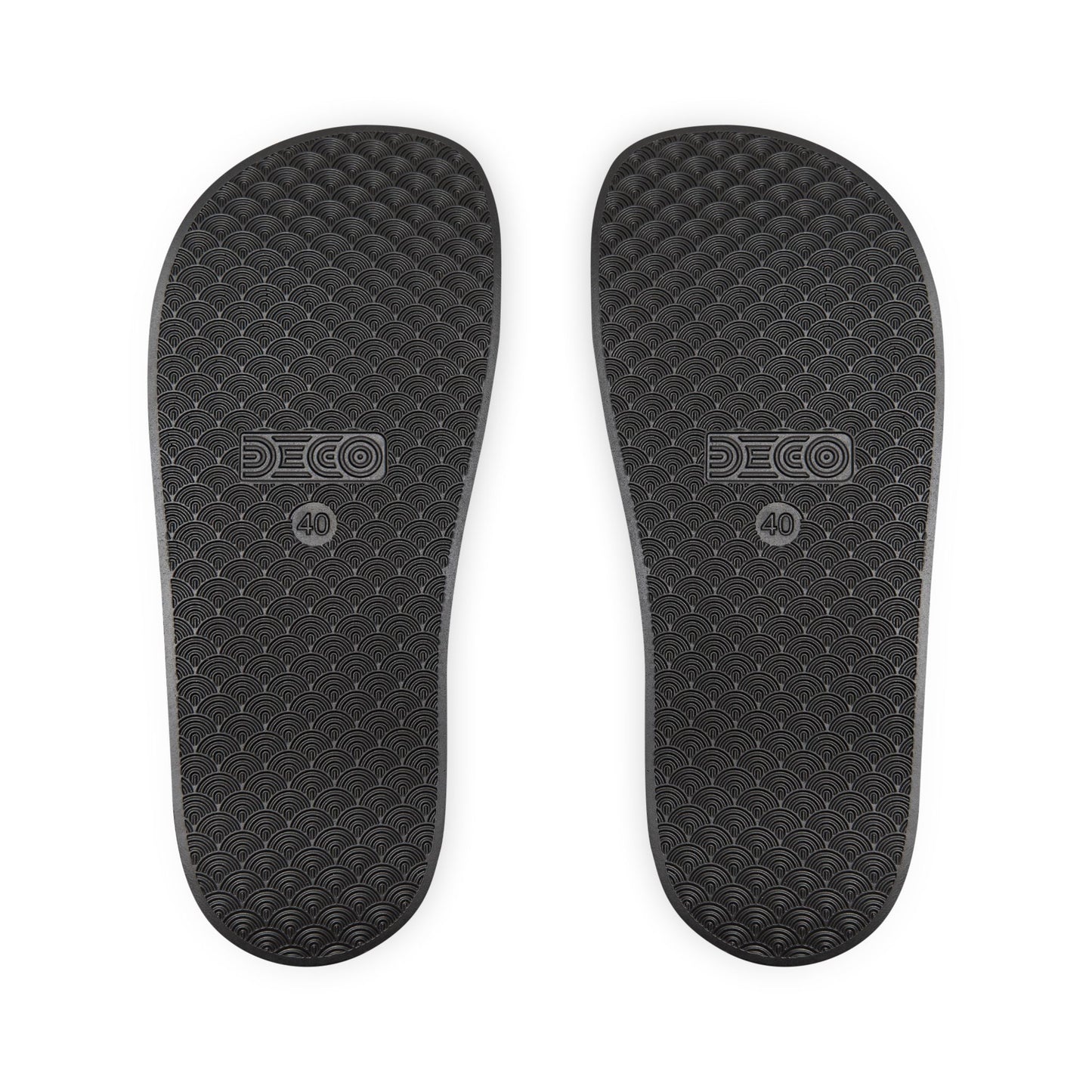 Men's Slide Sandals with Removable Strap — Vintage Military Crest Design