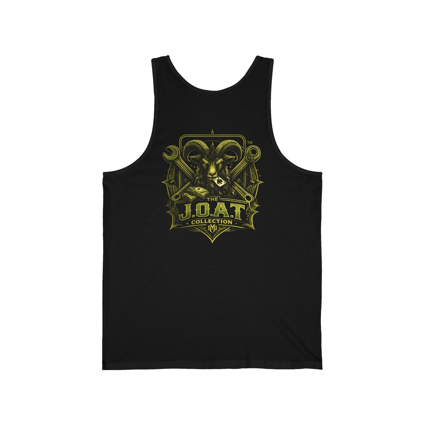 GOAT Shield Tank Top — 'J.O.A.T.' Graphic Athletic Jersey Tank