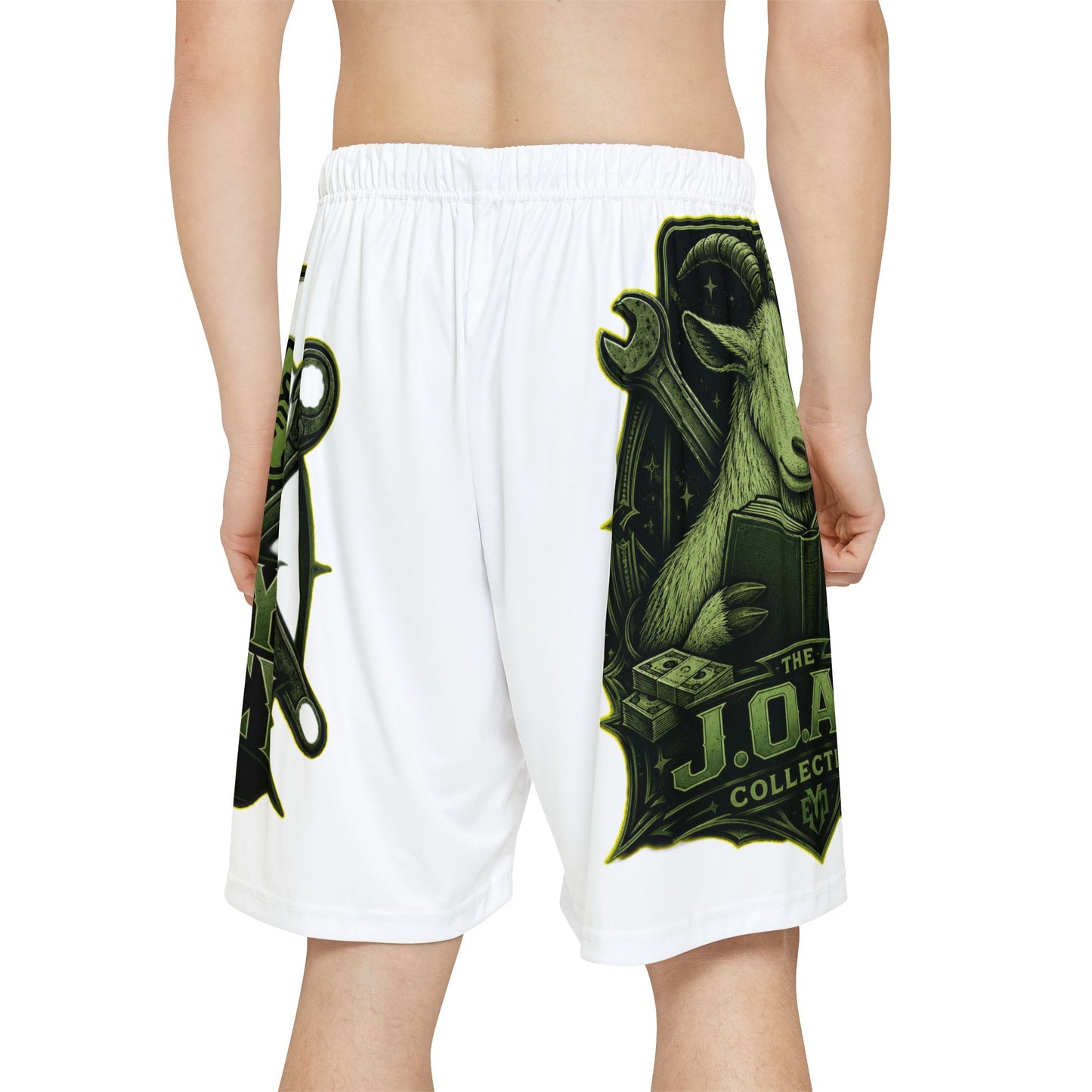 Mechanic Skull Emblem Sports Shorts | AOP Athletic Shorts