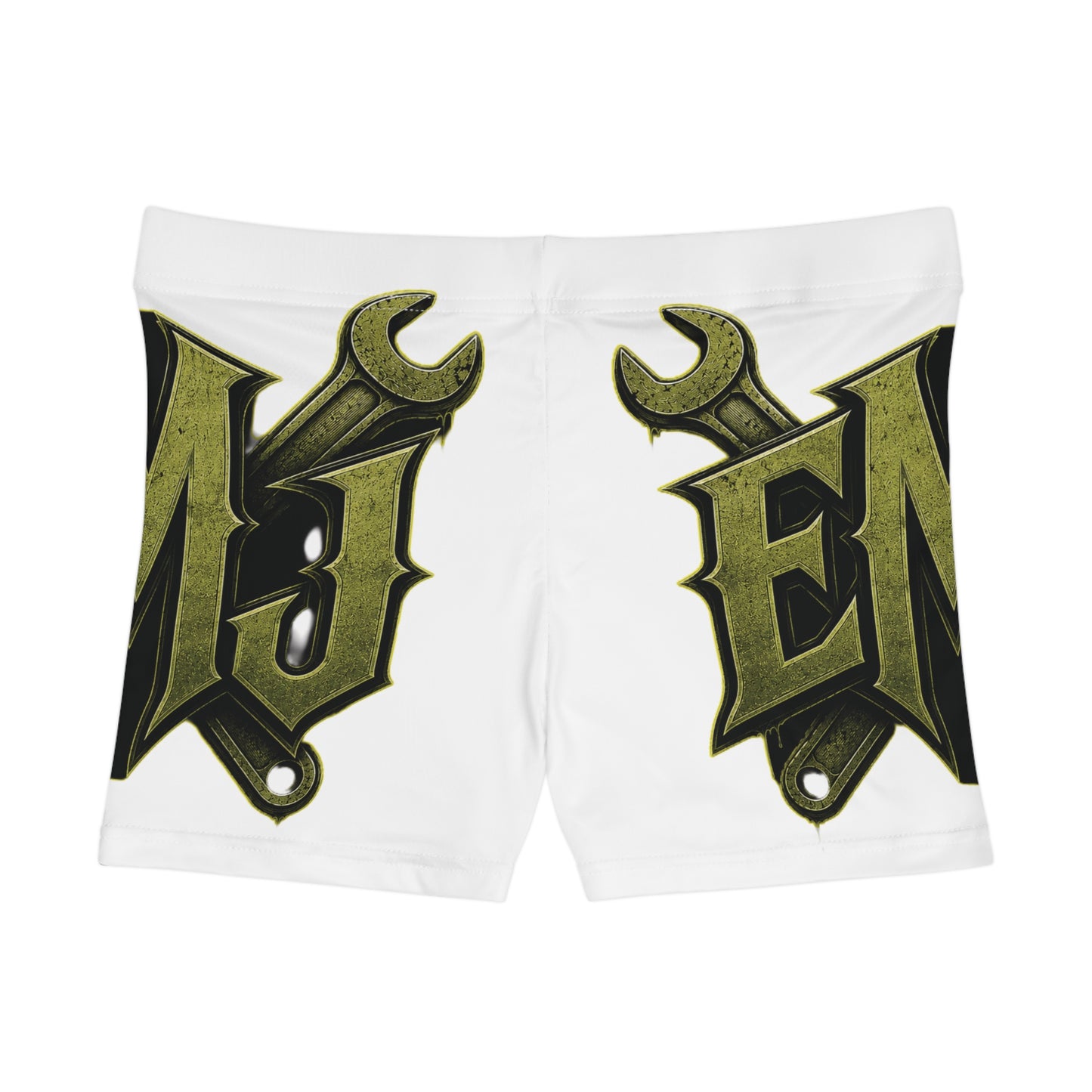 Mechanic Wrench Graphic Women's Shorts — Vintage Tool Logo Activewear