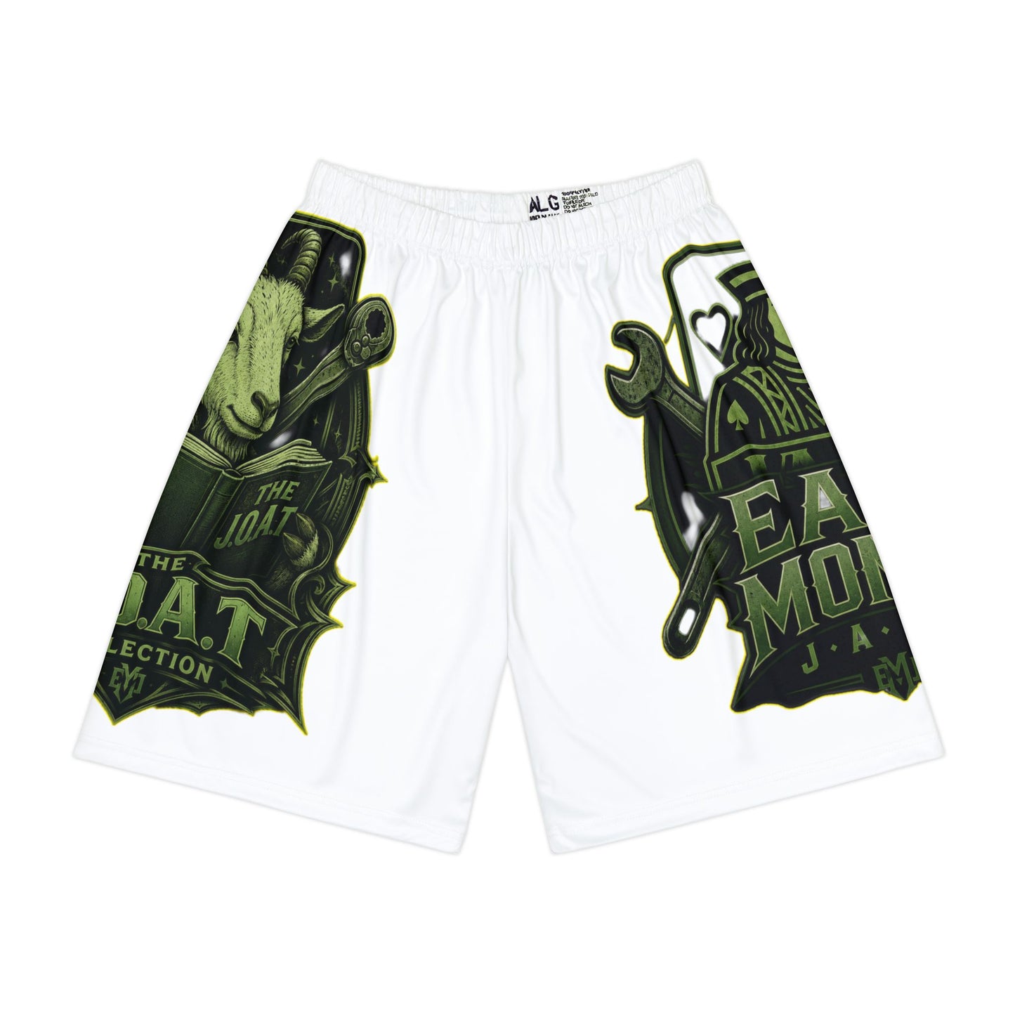 Mechanic Skull Emblem Sports Shorts | AOP Athletic Shorts