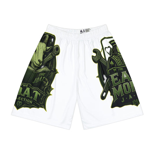 Mechanic Skull Emblem Sports Shorts | AOP Athletic Shorts