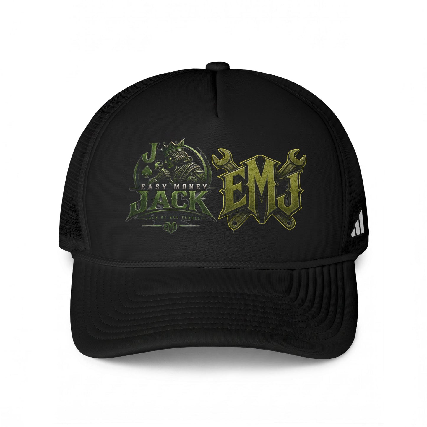 Trucker Cap — Vintage Green 'Jack' & 'EMJ' Badge Logo