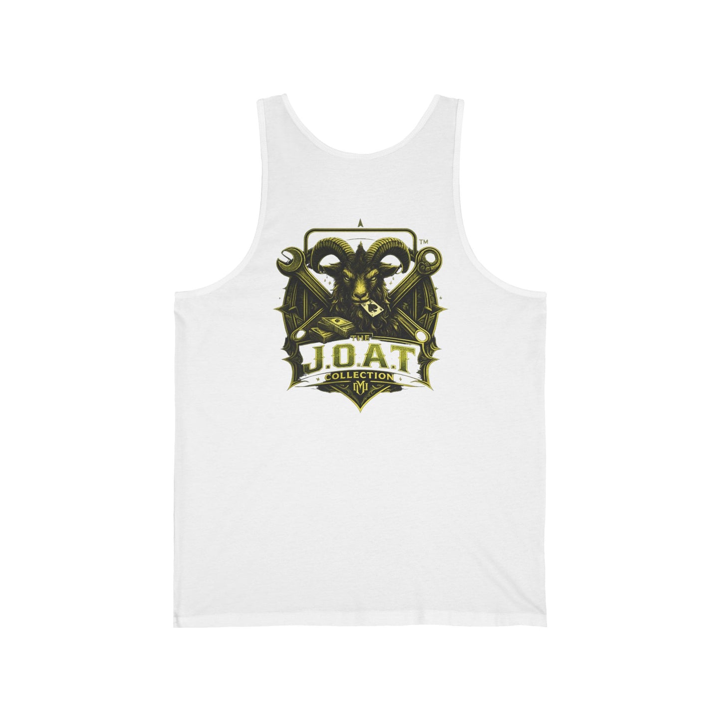 GOAT Shield Tank Top — 'J.O.A.T.' Graphic Athletic Jersey Tank