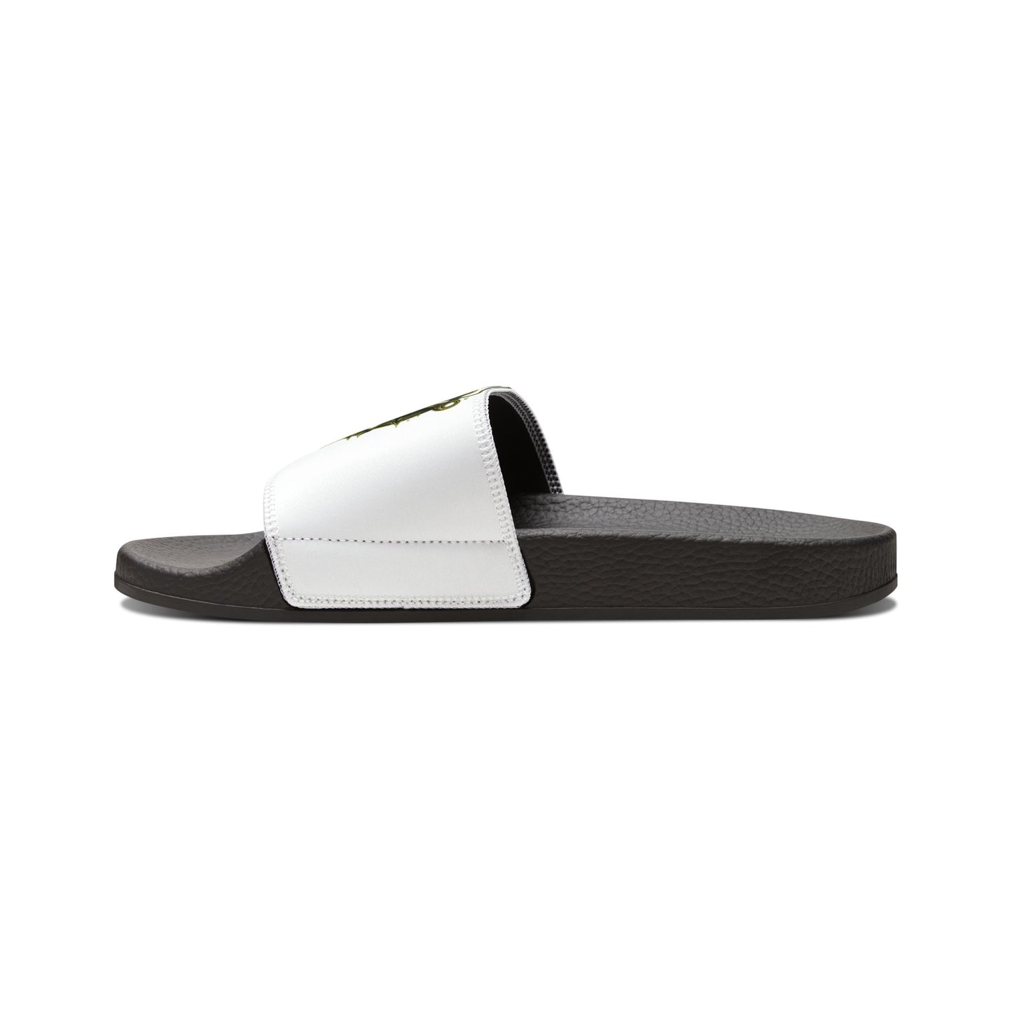Men's Slide Sandals with Removable Strap — Vintage Military Crest Design